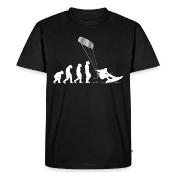 Kitesurf Kiteboard Kitesurfing Kite-Surf Evolution - Men's Premium Organic T-Shirt - black - Front - Nico (187cm)