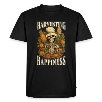 Jardinier jardin plante paysanne dictons Vintage - T-shirt Premium bio Homme - noir - Devant - Nico (187cm)