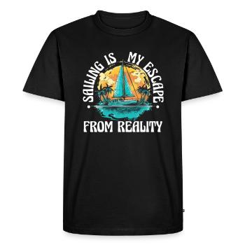 Sailor Voilier Voilier Voilier Yacht à voile - T-shirt Premium bio Homme - noir - Devant - Nico (187cm)