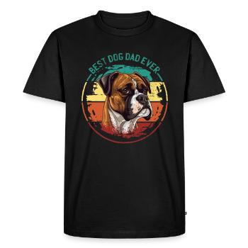 Boxer Chien Race Boxer Papa Accessoires Propriétaire de chien - T-shirt Premium bio Homme - noir - Devant - Nico (187cm)
