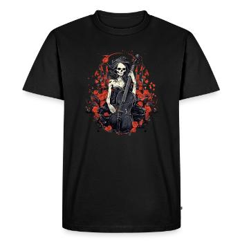 Violoncelliste Musicien violoncelliste - T-shirt Premium bio Homme - noir - Devant - Nico (187cm)