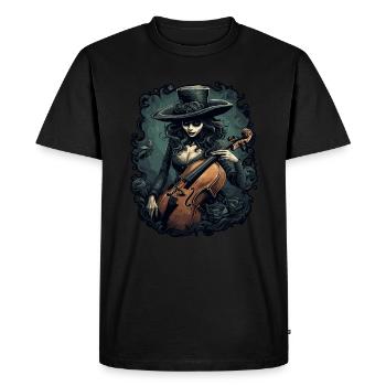 Violoncelliste Violoncelliste Musicien Musique Violoncelle - T-shirt Premium bio Homme - noir - Devant - Nico (187cm)