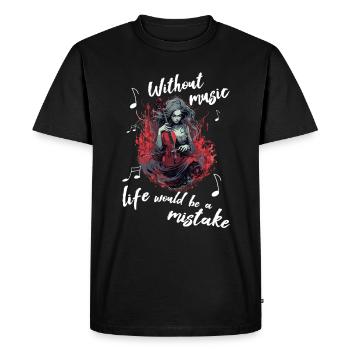 Violoncelliste violoncelliste occulte-gothique dictons drôles - T-shirt Premium bio Homme - noir - Devant - Nico (187cm)