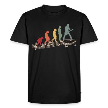 Guitarists Electric Guitars Acoustic Guitar Evolution - Men's Premium Organic T-Shirt - black - Front - Nico (187cm)