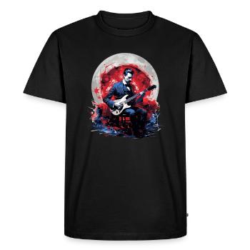 Guitares, Cordes de guitare électrique, Guitare électrique, Musicien - T-shirt Premium bio Homme - noir - Devant - Nico (187cm)