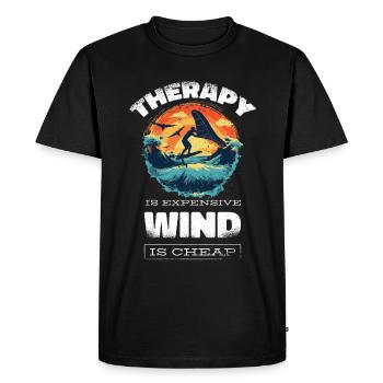 Wingfoil Surfer Wingfoiling Accessories Wing-Foiling - Men's Premium Organic T-Shirt - black - Front - Nico (187cm)