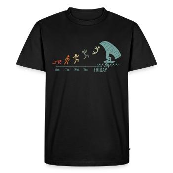 Wingfoil Surfer Wingfoiling Hydrofoil Weekend - Men's Premium Organic T-Shirt - black - Front - Nico (187cm)