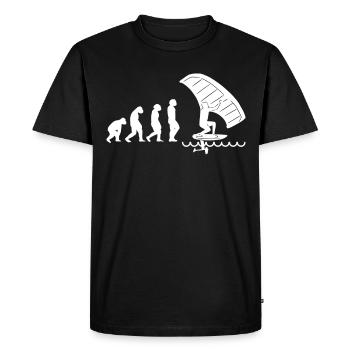 Wingfoil Surfer Wingfoiling Hydrofoil Evolution - Men's Premium Organic T-Shirt - black - Front - Nico (187cm)