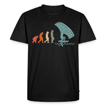 Wingfoil Surfer Wingfoiling Hydrofoil Evolution - Men's Premium Organic T-Shirt - black - Front - Nico (187cm)