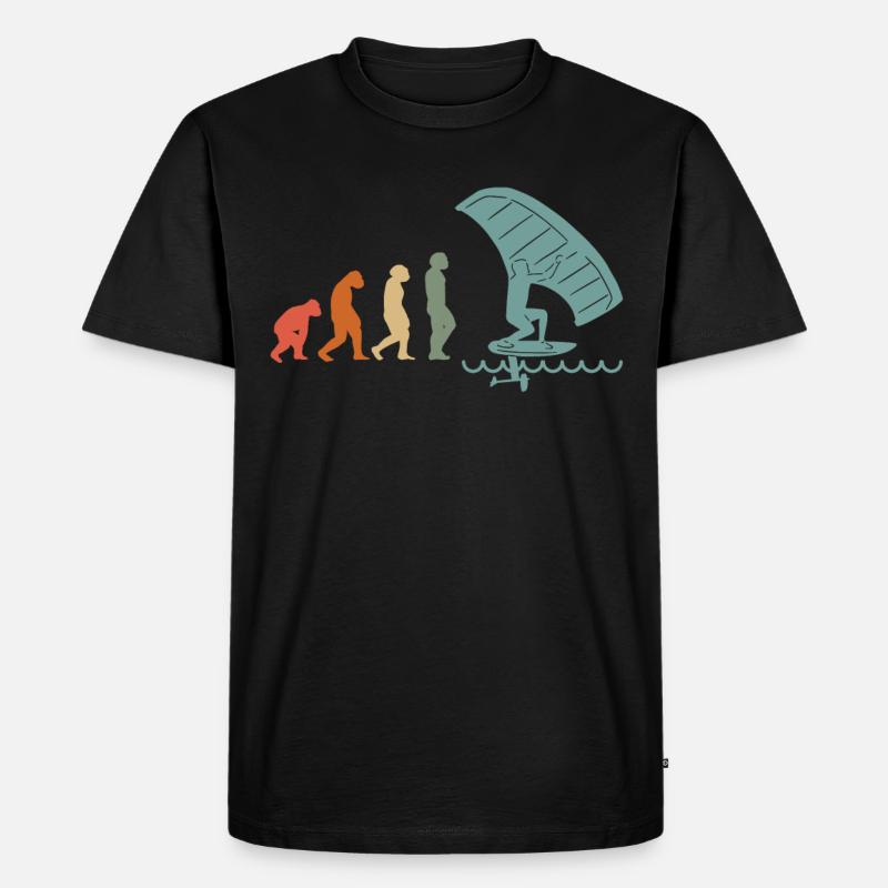 Wingfoil Surfer Wingfoiling Hydrofoil Evolution - T-shirt Premium bio Homme - noir