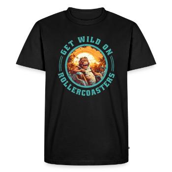 Parcs d’attractions, fête foraine, fête foraine - T-shirt Premium bio Homme - noir - Devant - Nico (187cm)