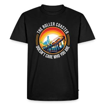 Parc D’attractions, Foire, Fête foraine, Fête foraine - T-shirt Premium bio Homme - noir - Devant - Nico (187cm)