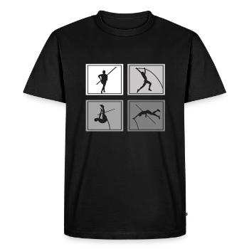 Pole Vaulter Track and Field Athletes Athlete Pole - Men's Premium Organic T-Shirt - black - Front - Nico (187cm)