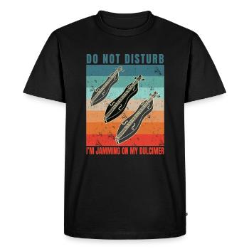 Dulcimer musicien Instrument à cordes pincées Dulcimer martelé - T-shirt Premium bio Homme - noir - Devant - Nico (187cm)