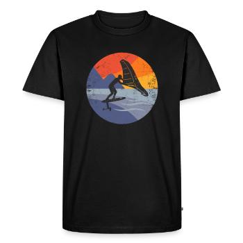Wingfoil Surfer Wingfoiling Hydrofoil Kitefoil - Men's Premium Organic T-Shirt - black - Front - Nico (187cm)