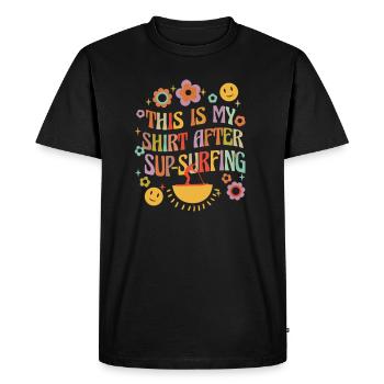 SUP paddleboarding Stand Up Paddle Stehpaddler - T-shirt Premium bio Homme - noir - Devant - Nico (187cm)