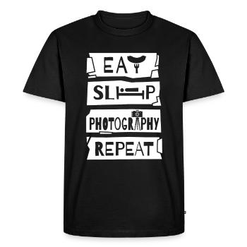 Appareil photo Photo-REPEAT Nature Photographer - T-shirt Premium bio Homme - noir - Devant - Nico (187cm)