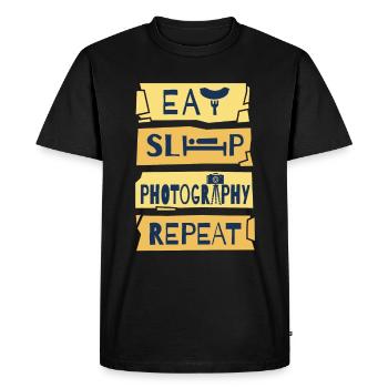 Appareil photo Photo-REPEAT Nature Photographer - T-shirt Premium bio Homme - noir - Devant - Nico (187cm)