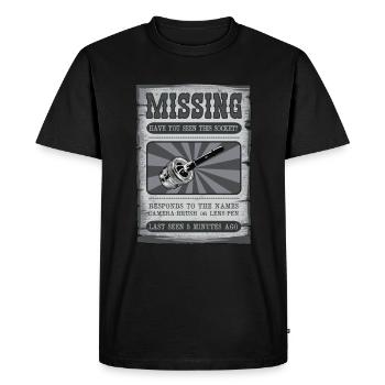 Photographie, Appareil photo, Photographes, Photographe de nature - T-shirt Premium bio Homme - noir - Devant - Nico (187cm)