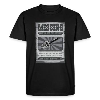 Photographie, Appareil photo, Photographes, Photographe de nature - T-shirt Premium bio Homme - noir - Devant - Nico (187cm)