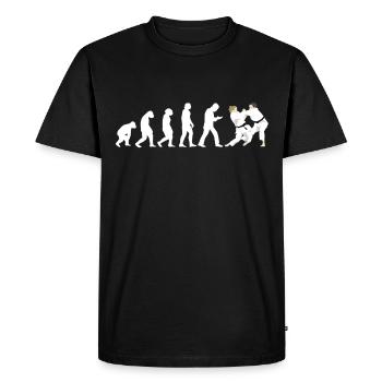 Judoka Taekwondo Karate Aikido Ju-Jutsu Evolution - Men's Premium Organic T-Shirt - black - Front - Nico (187cm)