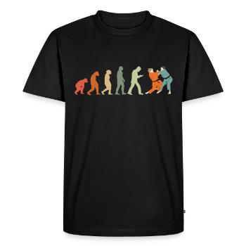 Judoka Taekwondo Karate Aikido Ju-Jutsu Evolution - Men's Premium Organic T-Shirt - black - Front - Nico (187cm)