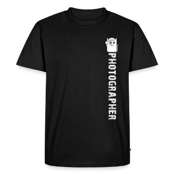Photo de chat, photographe de paysage, photographe de nature - T-shirt Premium bio Homme - noir - Devant - Nico (187cm)