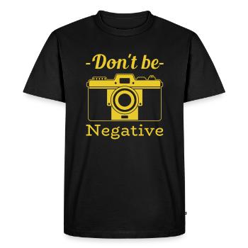 Photographes Dictons Drôles Photographe Nature Animale - T-shirt Premium bio Homme - noir - Devant - Nico (187cm)
