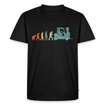 Conducteur de chariot élévateur Warehouse Manager Warehouse Clerk Vintage - T-shirt Premium bio Homme - noir - Devant - Nico (187cm)
