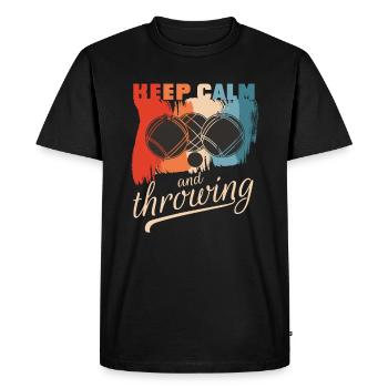Joueurs de pétanque, jeux de pétanque, pétanque, pétanque, boules - T-shirt Premium bio Homme - noir - Devant - Nico (187cm)