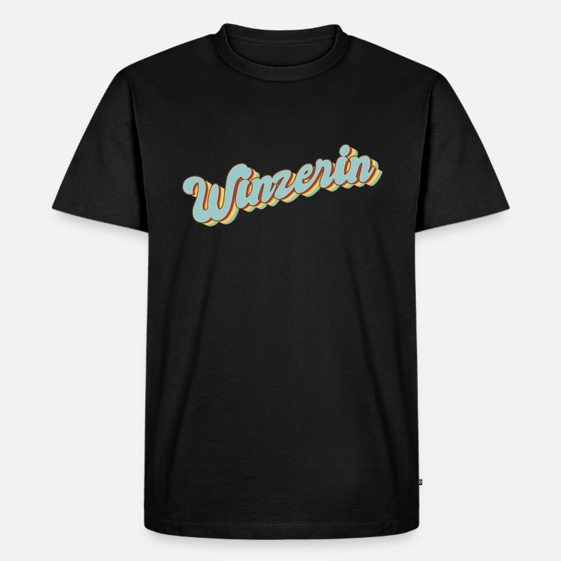 Weinbauer Abschluss-Geschenk Winzerin - Männer Premium Bio T-Shirt - Schwarz