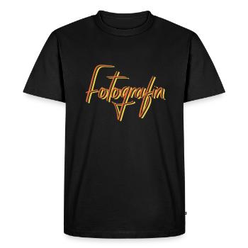 Appareil photo l’obtention du diplôme cadeau photographe - T-shirt Premium bio Homme - noir - Devant - Nico (187cm)