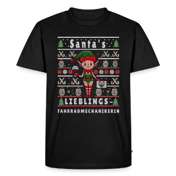 VILAIN NOËL PRÉFÉRÉ DU PÈRE NOËL - T-shirt Premium bio Homme - noir - Devant - Nico (187cm)