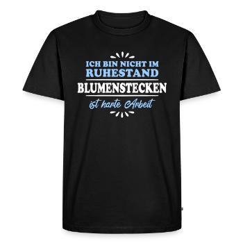 Arrangement floral de pensionné de retraité - T-shirt Premium bio Homme - noir - Devant - Nico (187cm)