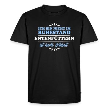 Retirement Pensioner Pensioner Duck Feeding - Men's Premium Organic T-Shirt - black - Front - Nico (187cm)