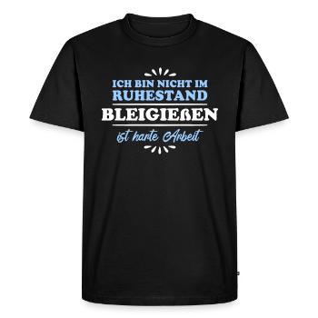 Retraite Pensionné Retraité Lead Casting - T-shirt Premium bio Homme - noir - Devant - Nico (187cm)
