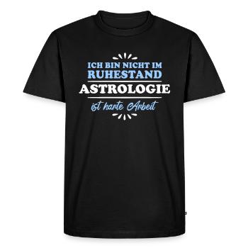 Retirement Retiree Retiree Astrology - Men's Premium Organic T-Shirt - black - Front - Nico (187cm)