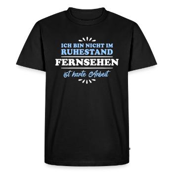 Retirement Pensioners Pensioners Television - Men's Premium Organic T-Shirt - black - Front - Nico (187cm)