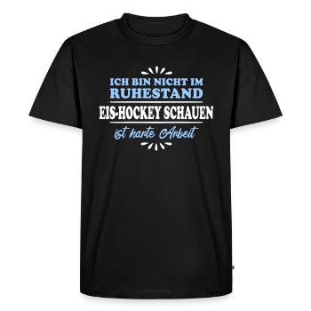 Retirement Pensioner Pensioner Ice Hockey - Men's Premium Organic T-Shirt - black - Front - Nico (187cm)