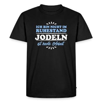 Retirement Pensioner Pensioner Yodel - Men's Premium Organic T-Shirt - black - Front - Nico (187cm)