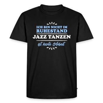 Retraité Retraité Danseur de jazz - T-shirt Premium bio Homme - noir - Devant - Nico (187cm)