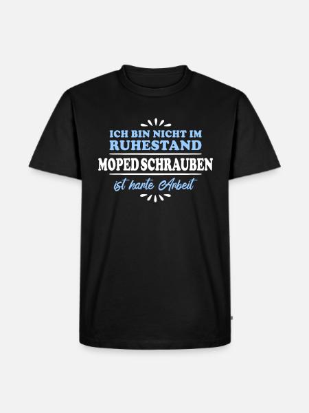 Ruhestand Rentner Pensioner Moped-Schrauber - Männer Premium Bio T-Shirt - Schwarz