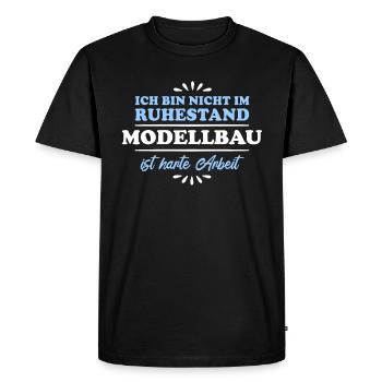 Retirement Pensioner Pensioner Model Maker - Men's Premium Organic T-Shirt - black - Front - Nico (187cm)