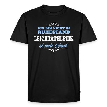 Retirement Pensioner Pensioner Athlete - Men's Premium Organic T-Shirt - black - Front - Nico (187cm)