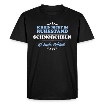Retirement Retirees Retirees Snorkeling - Men's Premium Organic T-Shirt - black - Front - Nico (187cm)