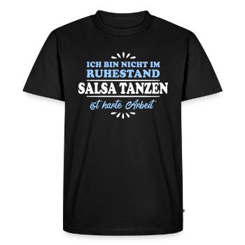 Retirement, Retiree, Retiree, Salsa Dancer - Men's Premium Organic T-Shirt - black - Front - Nico (187cm)