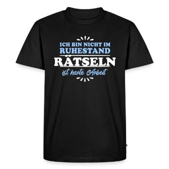 Retirement Pensioner Pensioner Puzzles - Men's Premium Organic T-Shirt - black - Front - Nico (187cm)