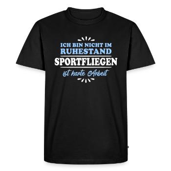 Retirement Pensioner Pensioner Sport Pilot - Men's Premium Organic T-Shirt - black - Front - Nico (187cm)