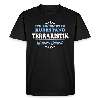 Pensionné de retraite Terrarium de retraité - T-shirt Premium bio Homme - noir - Devant - Nico (187cm)