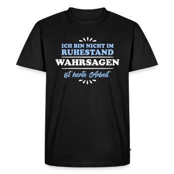 Retraité Retraité Diseuse de bonne aventure - T-shirt Premium bio Homme - noir - Devant - Nico (187cm)
